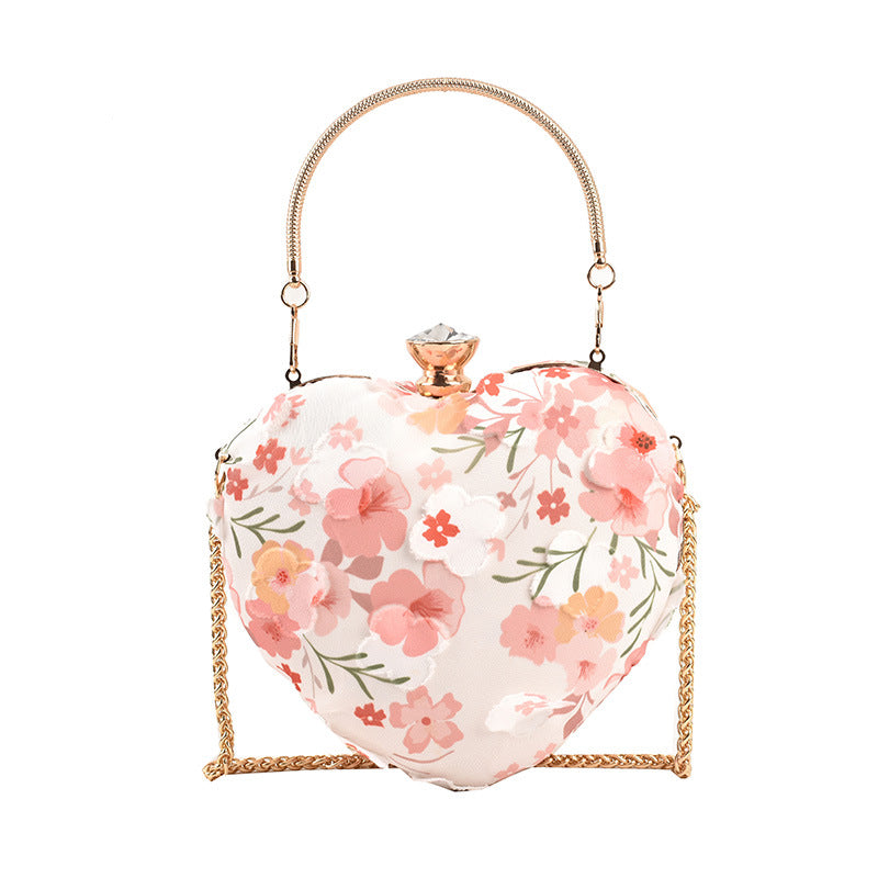 Sweet Floral Chain Crossbody Bag Fashion Tote