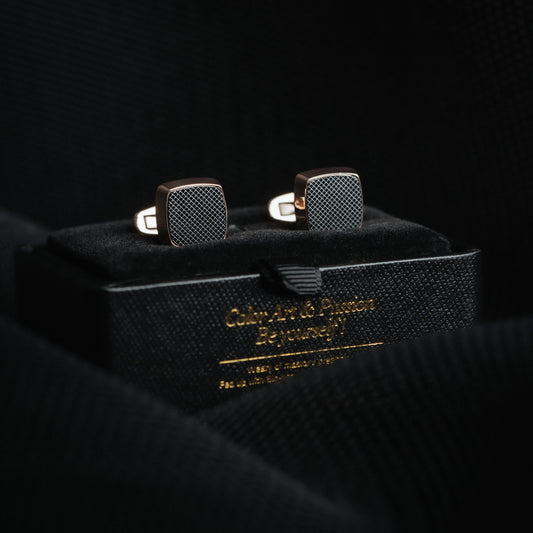 French Rose Gold Cufflinks Men's Business Casual