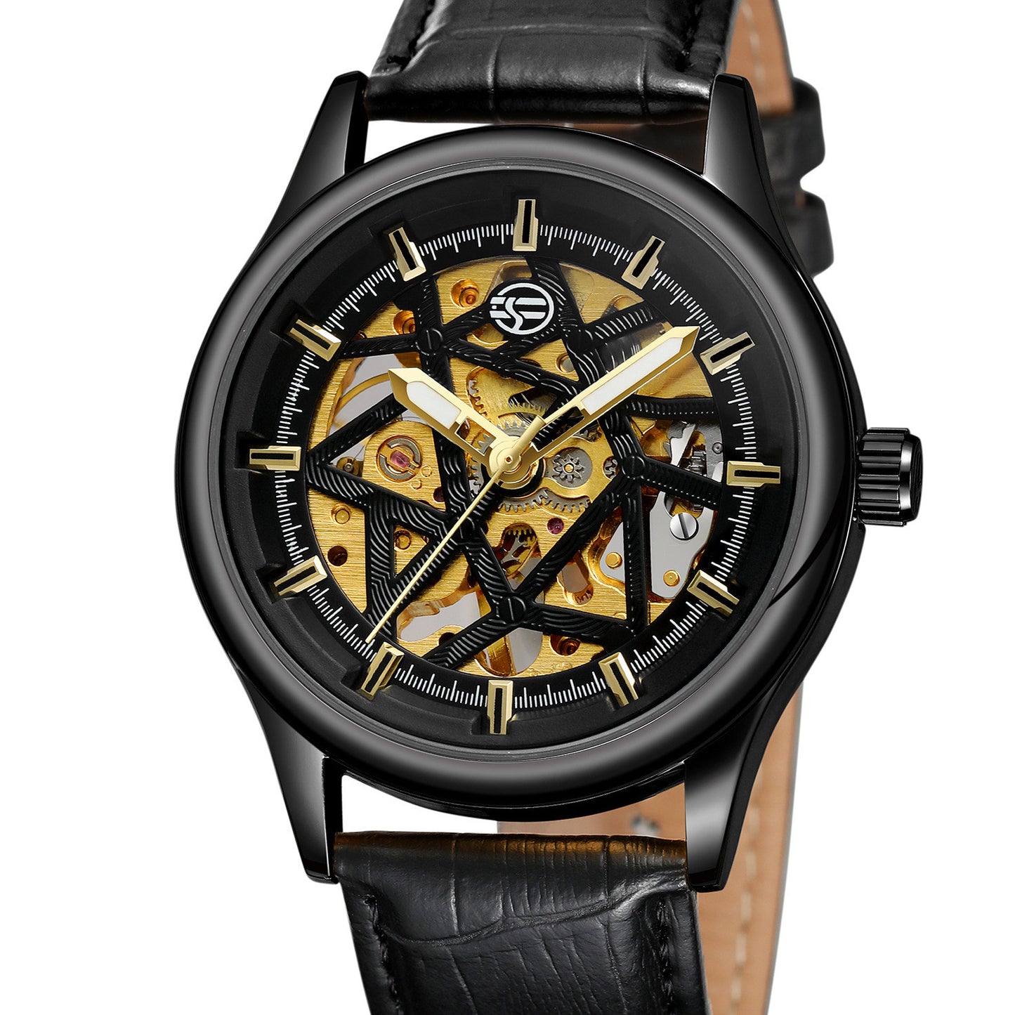 Forsining Golden Gear Movement Retro Royal Classic Fashion Mens Mechanical Wrist Watches Top Brand Luxury Male Clock Relogio