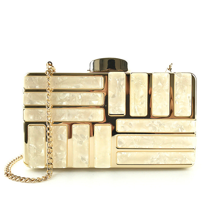 Gold Acrylic Clutch Bags For Women New Shoulder Bag Fashion
