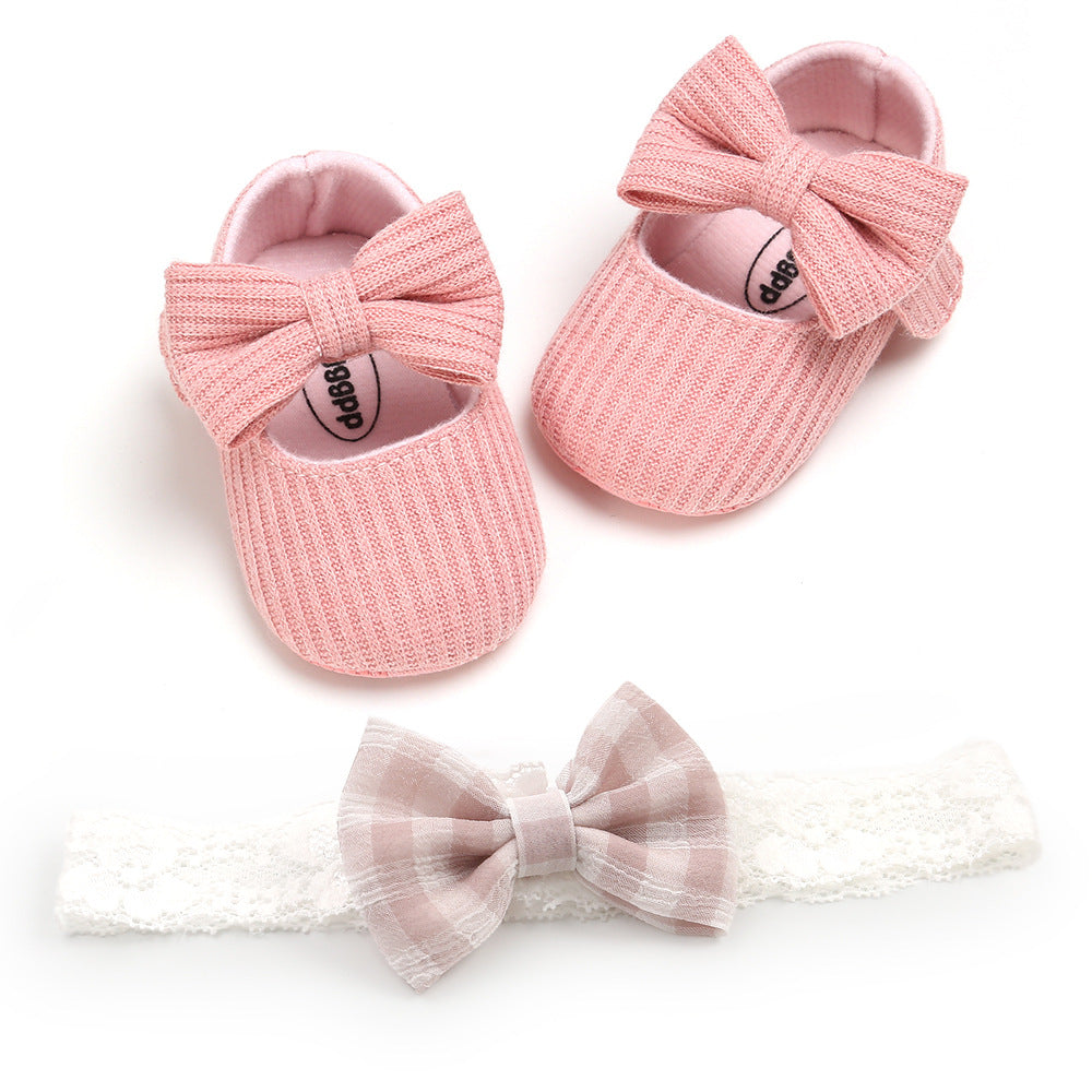 Baby Girl Shoes Newborn Infant First Walker Cotton Sofe Sole Princess Toddler Baby Crib Shoes