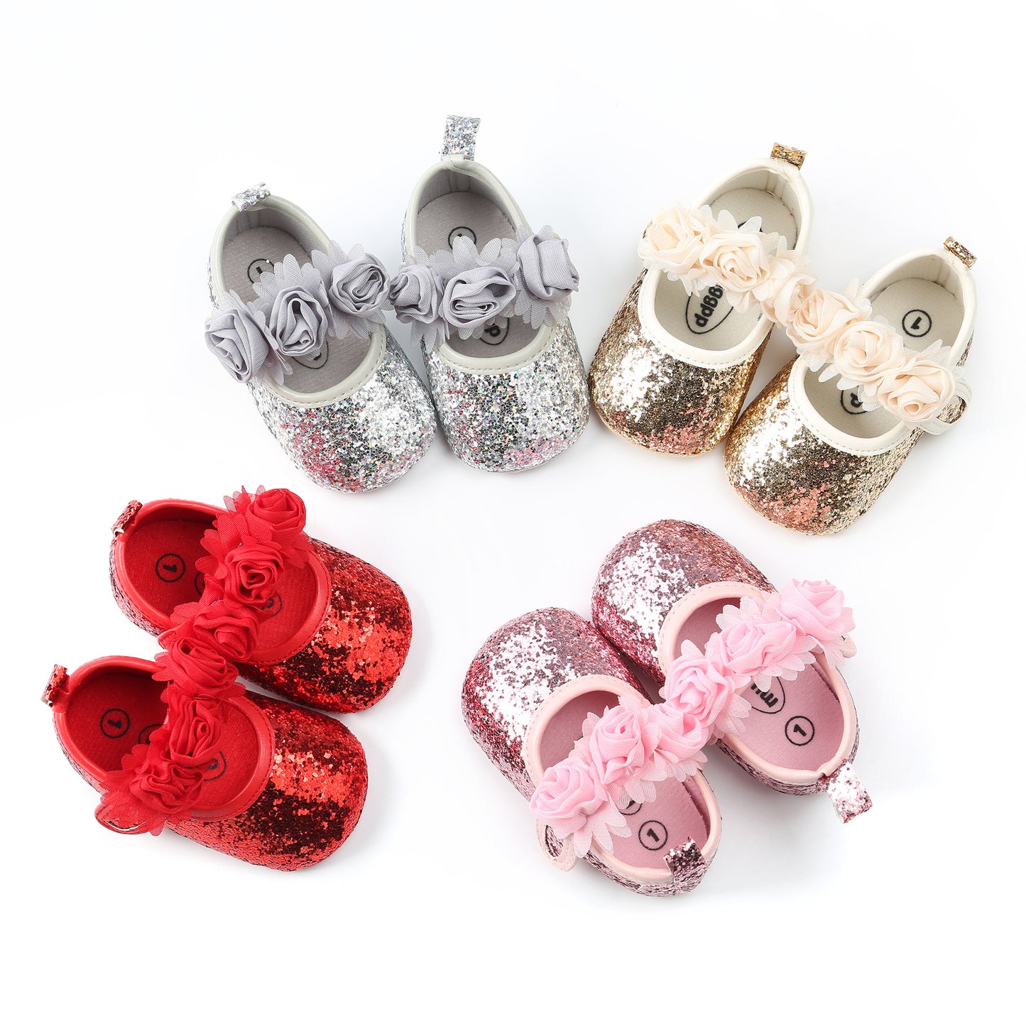 Rose baby girl shoes