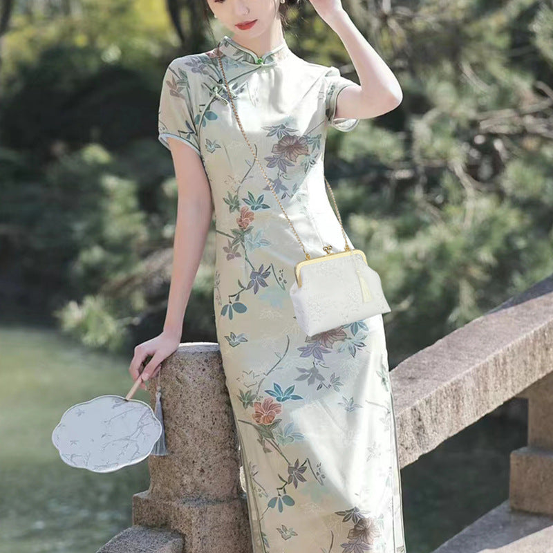 Embroidered Cheongsam One-shoulder Messenger Handbag Retro Lei Antique Style Women