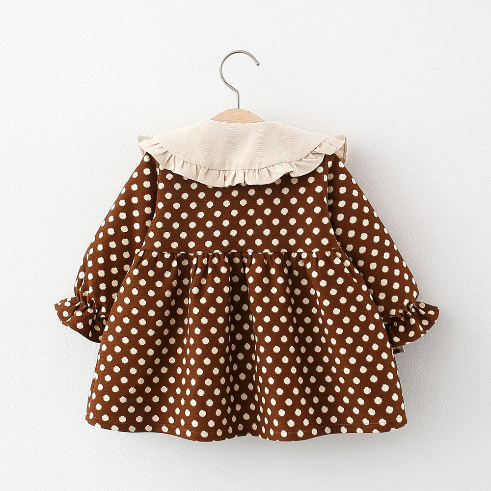Baby Girl Doll Collar Dress Polka Dot Children's Skirt