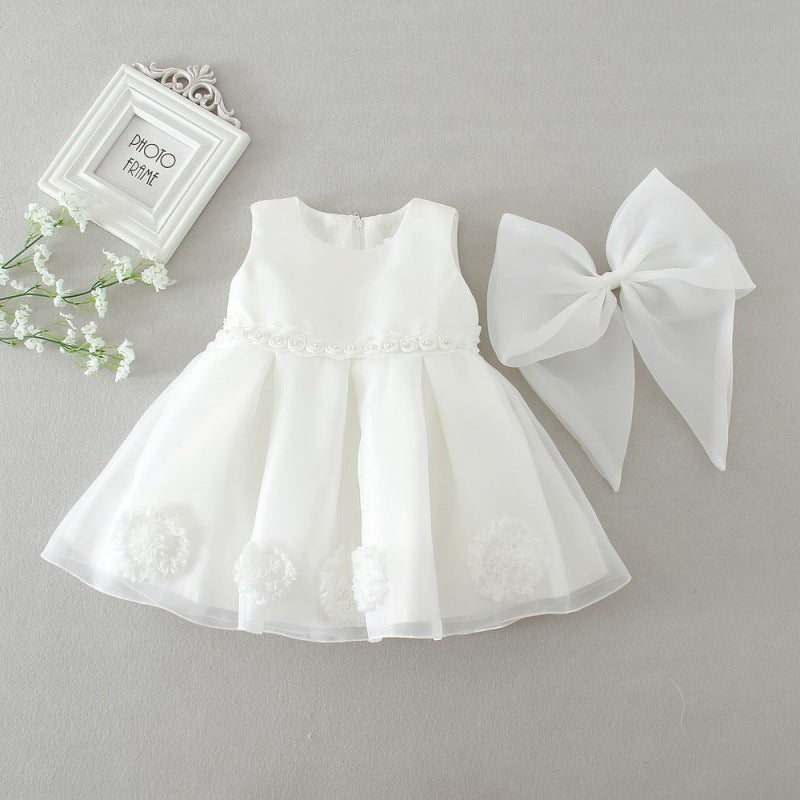 Princess Dress Children's Princess Dress Tutu Skirt One-year-old Baby Baby Girl Dress Flower Girl