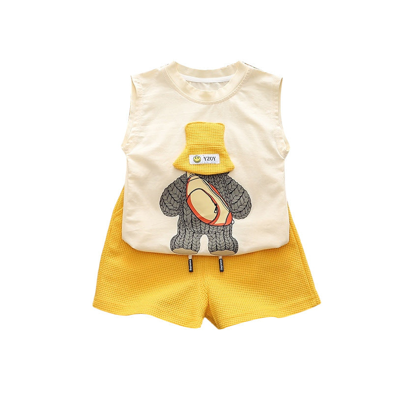 Sleeveless Shorts Suit Summer Clothes For Children