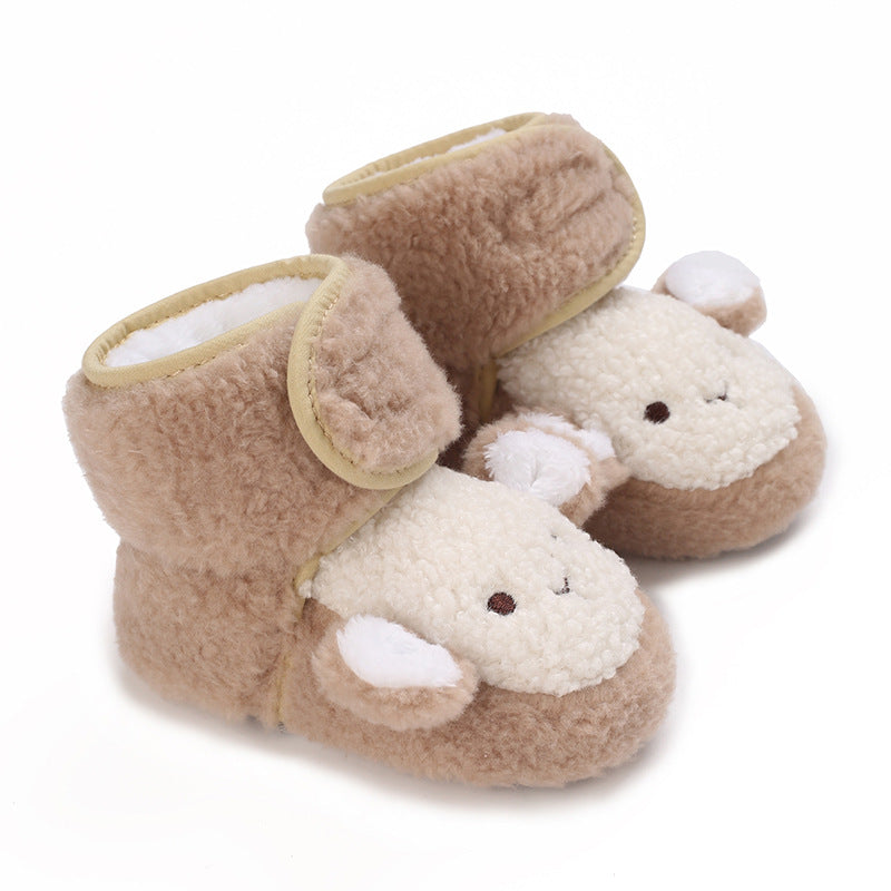 0-12 Months Old Male And Female Baby Thickened Non-slip Cartoon Cotton Shoes