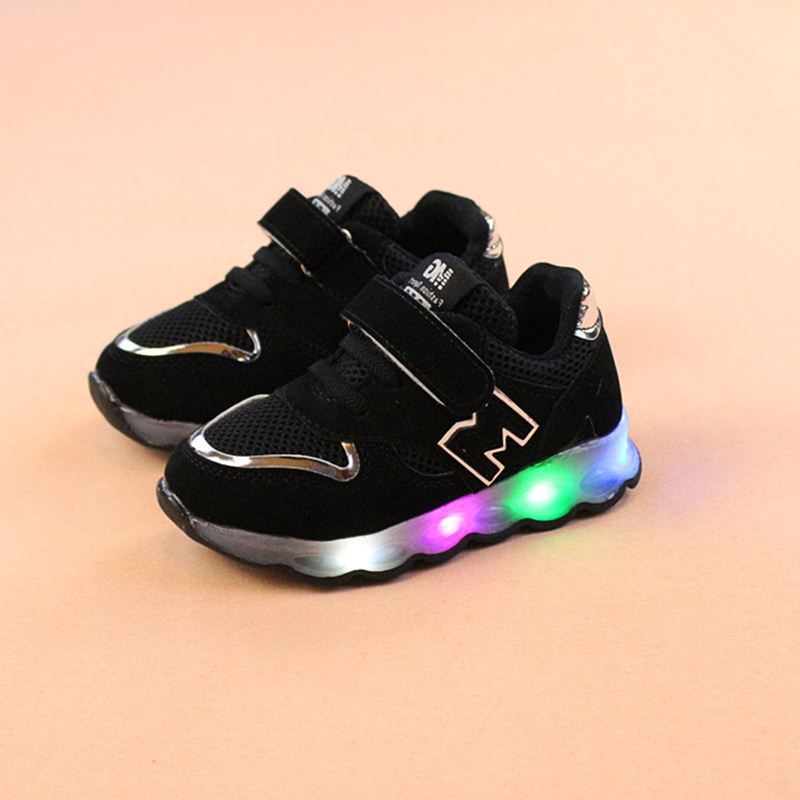 Child Led Light Shoes Baby Boys Sneaker Kids Irl Sport Shoe