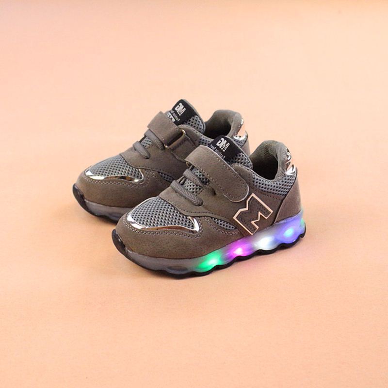 Child Led Light Shoes Baby Boys Sneaker Kids Irl Sport Shoe