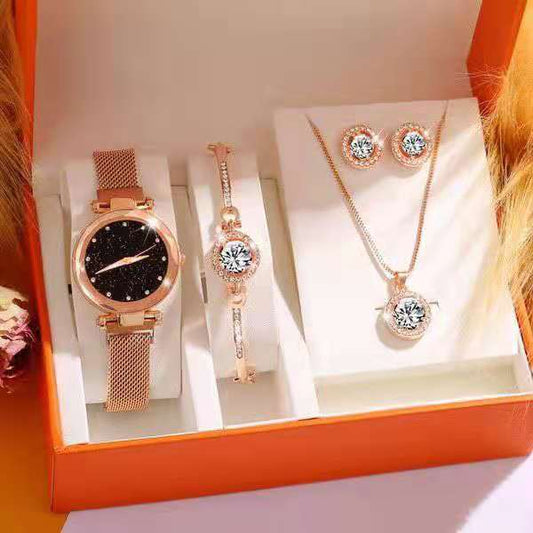 Luxury Boutique Set Gift Box Watch Bracelet Necklace Women