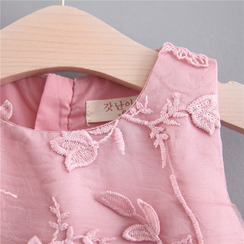 Fashion Baby Girl Three-dimensional Embroidered Dress