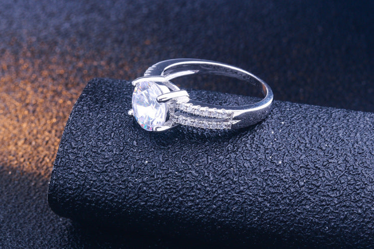 Tonglin 925 Silver Wedding Ring Simulated Wedding Trendsetter Fadeless