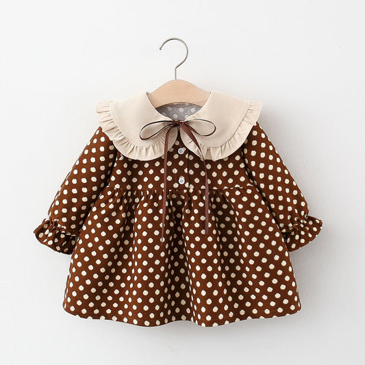 Baby Girl Doll Collar Dress Polka Dot Children's Skirt