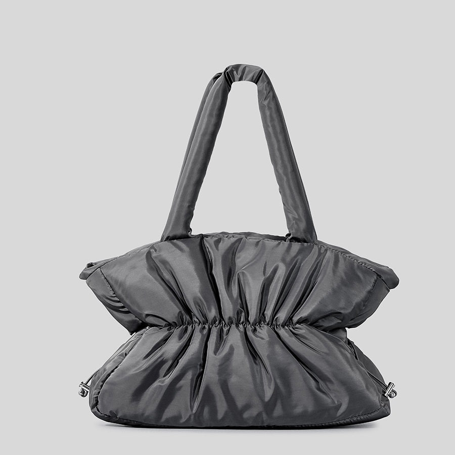 Soft Lightweight And Large Capacity Pleated Drawstring Handbag For Women