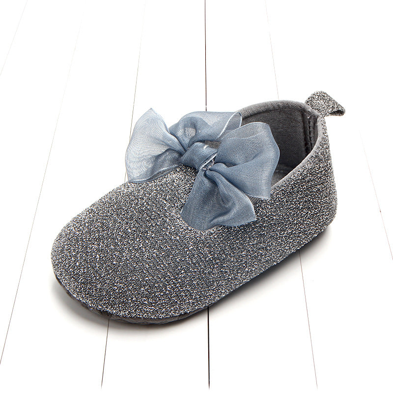 Shiny Ribbon Bow Female Baby Shoes Baby Shoes Toddler Shoes