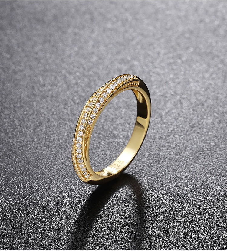 Mobius Strip Moissanite Cord For Braiding Ring Women