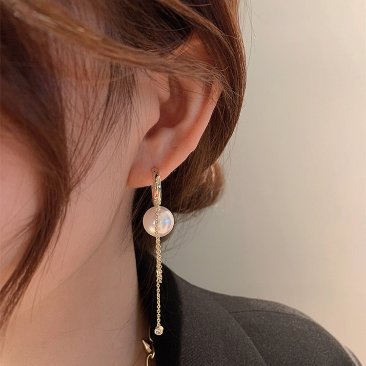 Women's Light Luxury Pearl Tassel Earrings